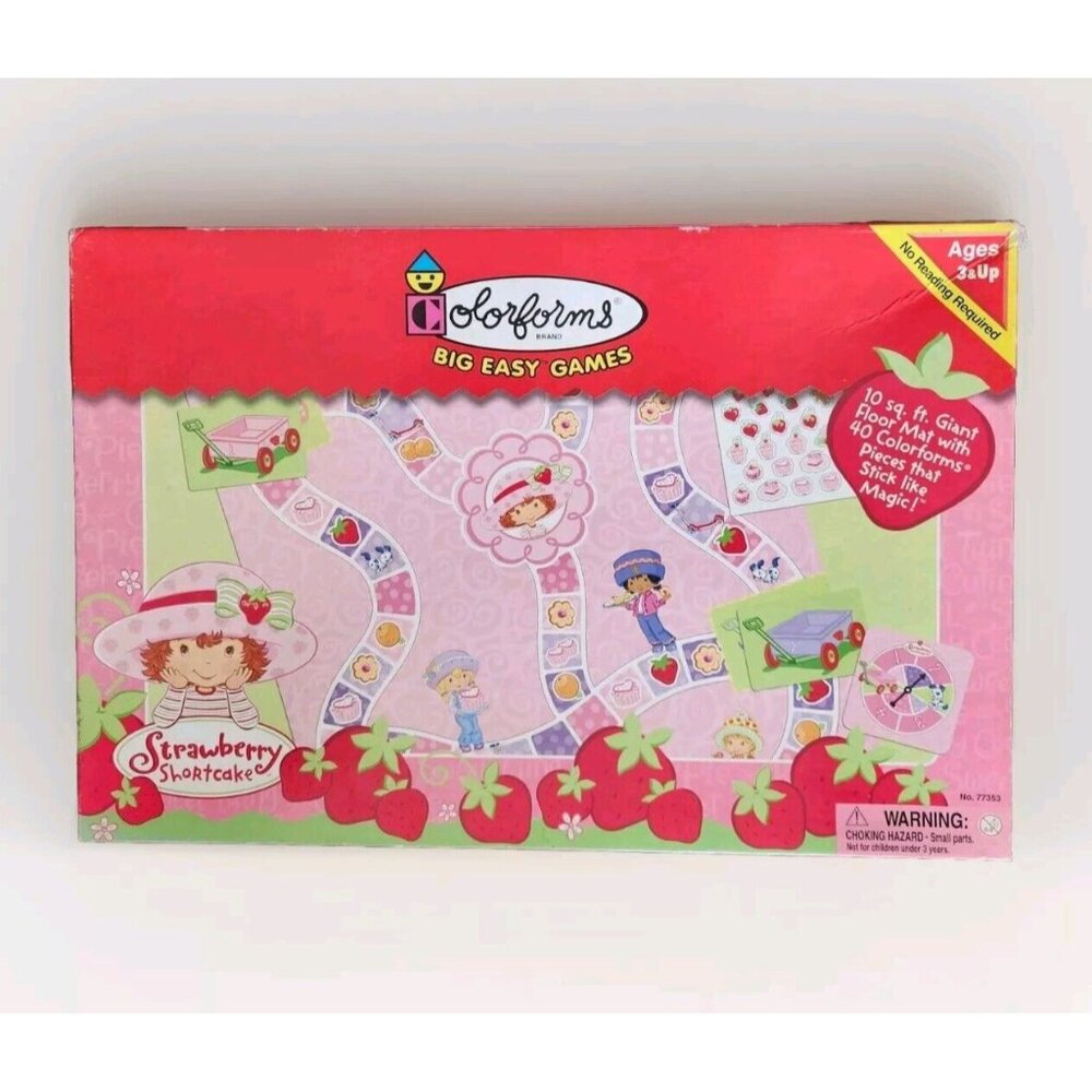 Strawberry Shortcake Picnic Big Easy Games Board (like Candyland) 2003 - Instruc